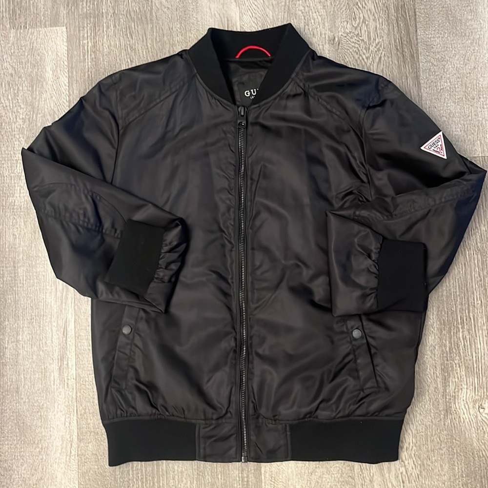 Guess Men’s Black Bomber Large